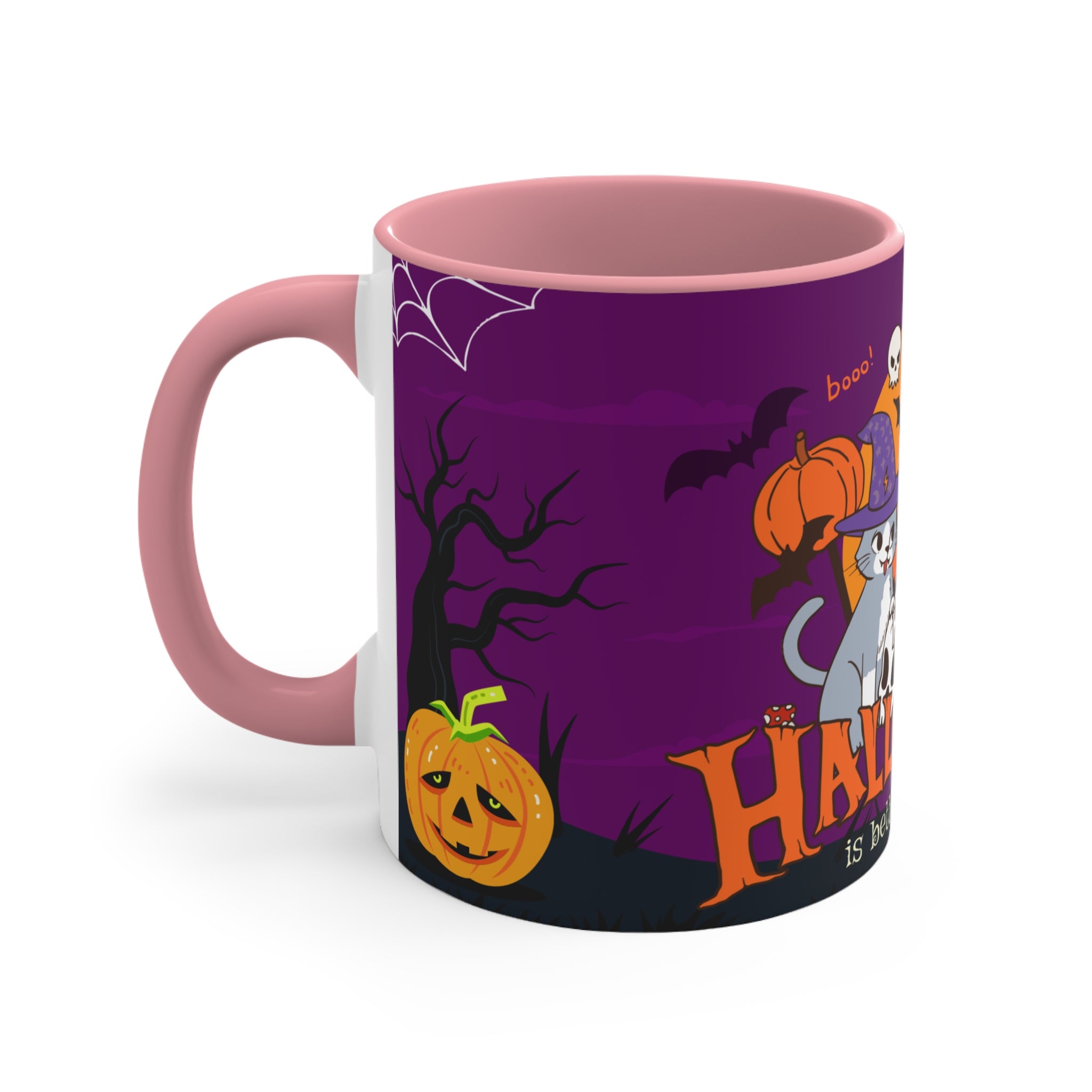 Happy Halloween is Better with Cats | Colorful Accent Mugs